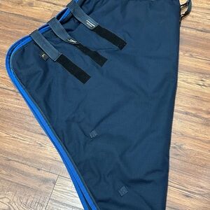 Navy Blue Horse Blanket with Straps